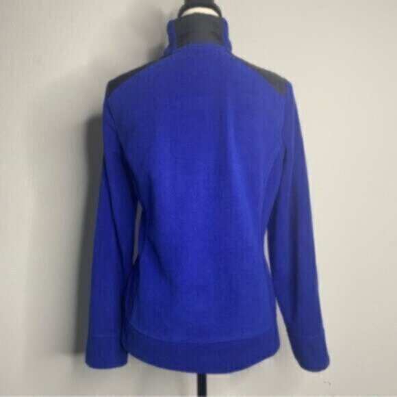 Lauren Ralph Lauren Active Blue & Black Full - Zip Sherpa Fleece Jacket - Picture 8 of 14